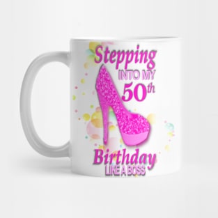 50th Birthday. Celebrating like a Boss Mug